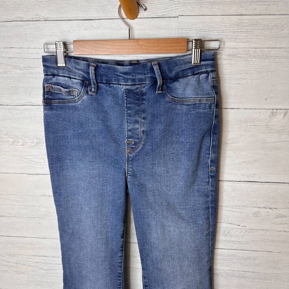 Good American Jeans Womens Size S Power Stretch Pull-On Flare High Rise Comfort - Picture 6 of 16